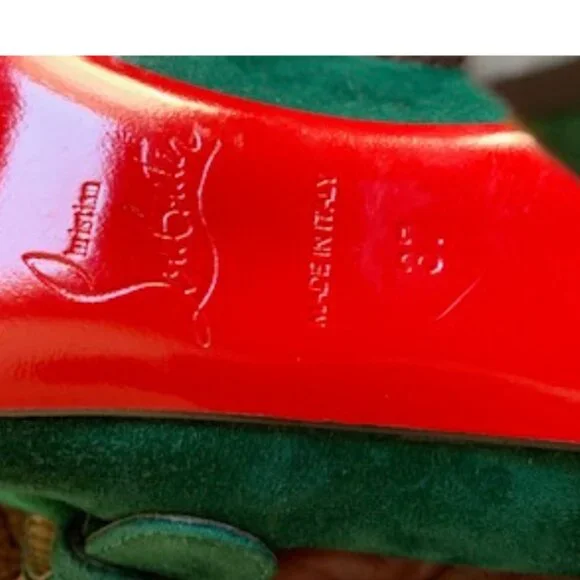 Christian Louboutin Fyalta Velour Suede Pumps EUC Size 37 - Picture 9 of 11